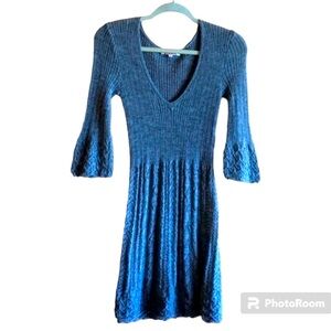 Vintage Organic by John Patrick Charcoal Gray Sweater Dress